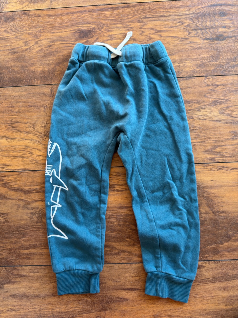 Old Navy Teal Jogger Pants with White Shark Graphic